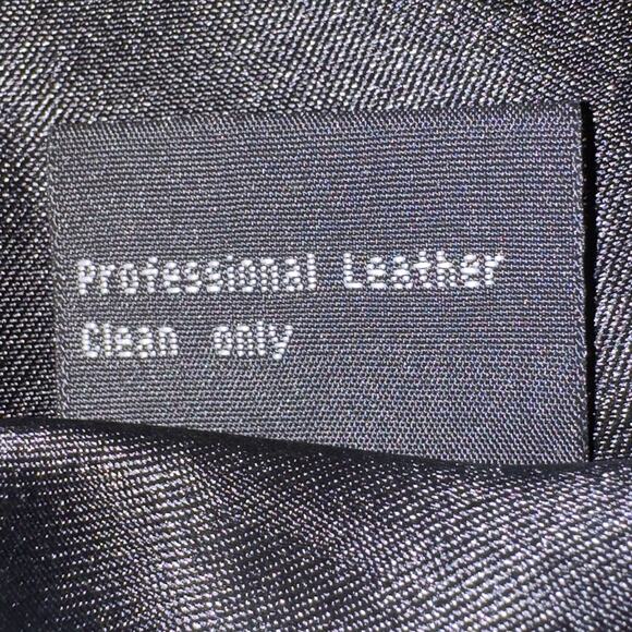 NWT Pink Contrast Stitch Pleated IN NAPPA Black Leather Skirt Size 2 Academia - Picture 10 of 11